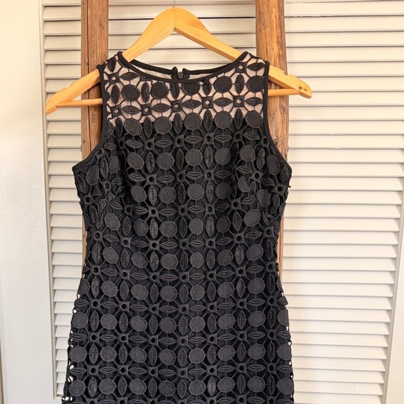 Ralph Lauren Black Lace Dress Sleeveless Party Cocktail Career Elegant - Picture 5 of 5